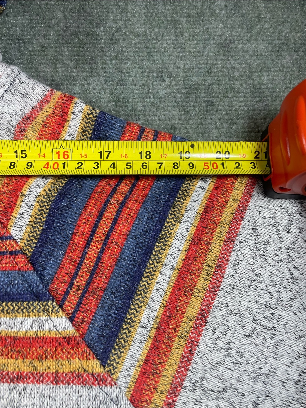 Brooklyn Cloth Multicolor Striped Hoodie - Red, Blue, Yellow, Gray - Picture 5 of 8